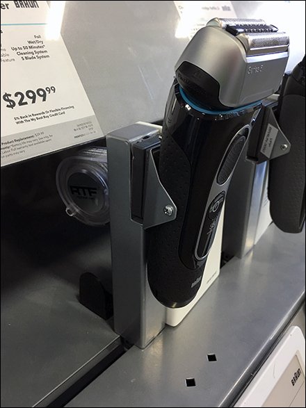 cordless razor display security