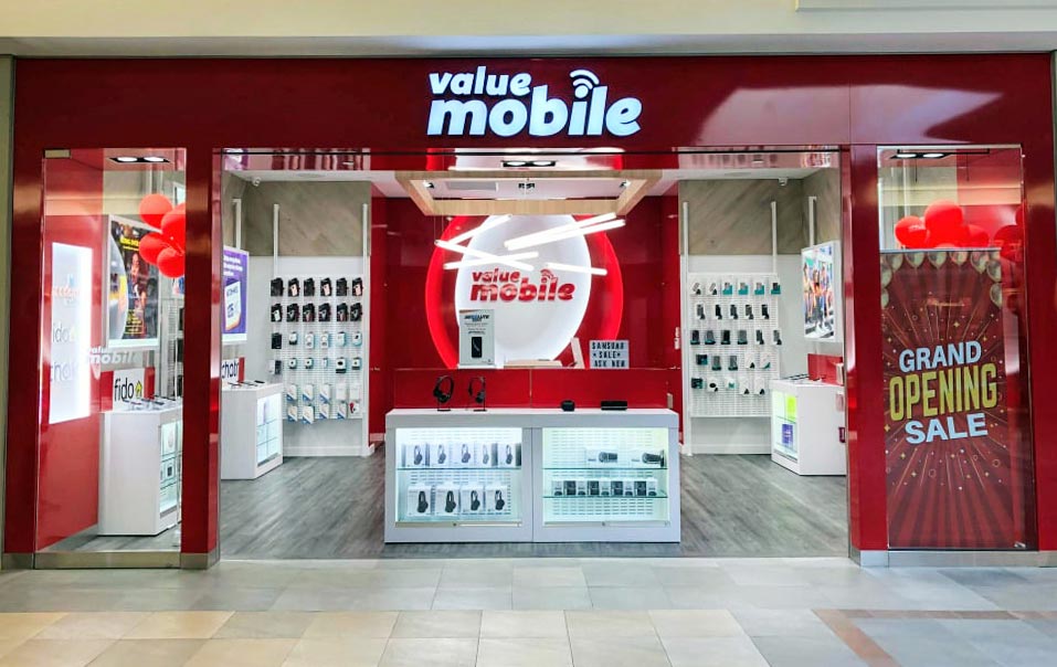 Mobile phone storefront with display security devices by RTF Global