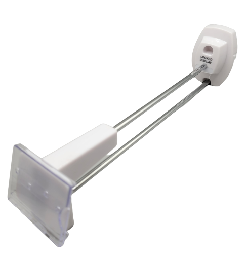 White peg hook for retail displays by RTF Global
