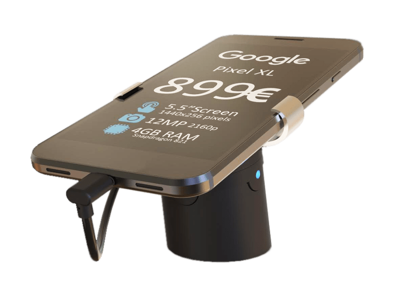 Smartphone being held by a Vise 5 device from RTF Global